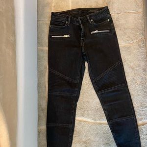 All saints skinny jeans with zipper detail
